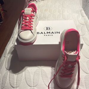 Balmain hot pink and white sneakers. Size 41